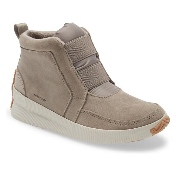 Sorel Women Ankle Bootie Out N About Plus Mid WP Size US 6 Kettle Grey Leather